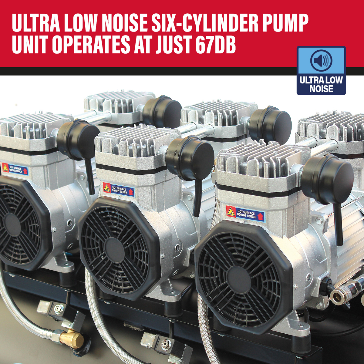 SIP QT AIR DD 4.5hp 200ltr Ultra Low Noise Oil-Free Direct Drive Compressor